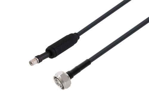 Waterproof IP68 4.3-10 Male (Plug) to SMA Male (Plug) Low Loss Cable Using LMR-240 Coax with Times Microwave Components