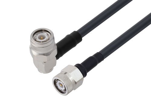 TNC Male to TNC Male Right Angle Cable Using LMR-240 Coax