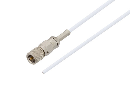 10-32 Male to Straight Cut Lead Cable Using RG196 Coax , LF Solder