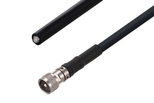 UHF Male to Straight Cut Lead Low Loss Cable Using LMR-400 Coax with Times Microwave Components