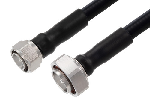 Fire Rated 4.3-10 Male to 7/16 DIN Male Low PIM Cable 50 cm Length Using SPF-500 Coax Using Times Microwave Parts