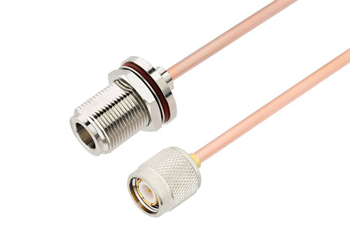 N Female Bulkhead to TNC Male Cable Using RG402 Coax
