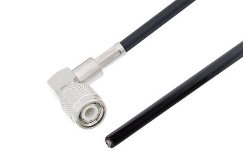 TNC Male Right Angle to Straight Cut Lead Low Loss Cable Using LMR-195 Coax