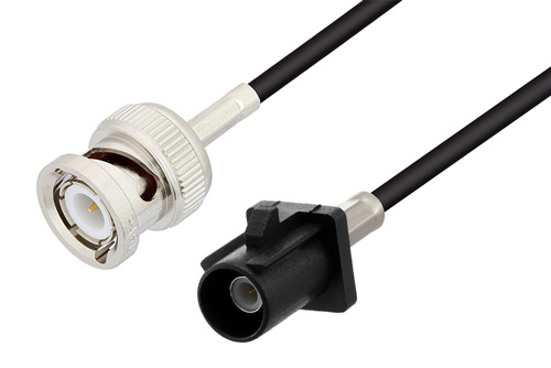BNC Male to Black FAKRA Plug Cable Using RG174 Coax