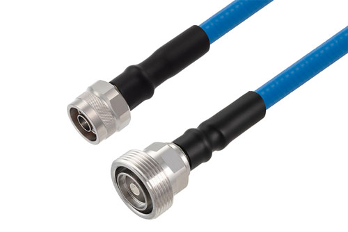 Plenum 7/16 DIN Female to N Male Low PIM Cable Using SPP-375-LLPL Coax with Times Microwave Components