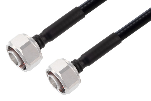 4.1/9.5 Mini DIN Male to 4.1/9.5 Mini DIN Male Low PIM Cable Using 1/4 inch Superflexible Coax