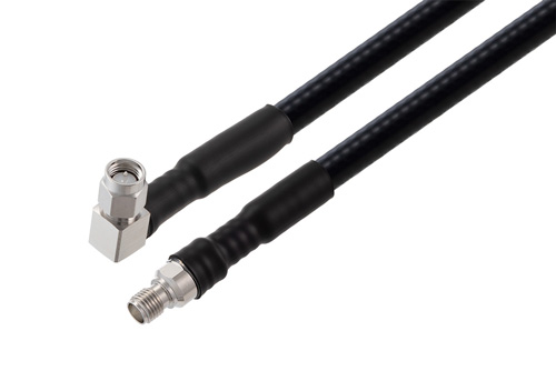 SMA Male Right Angle to SMA Female Low PIM Cable Using 1/4 inch Superflexible Coax