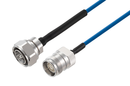 4.3-10 Male to 4.3-10 Female Low PIM Cable Using TFT-402 Coax Using Times Microwave Components
