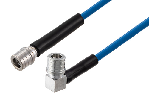 QMA Male to QMA Male Right Angle Low PIM Cable Using TFT-5G-402 Coax Using Times Microwave Components