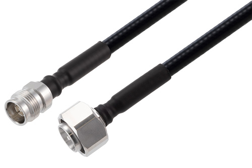 2.2-5 Female to 4.3-10 Male Low PIM Cable Using 1/4 inch Superflexible Coax