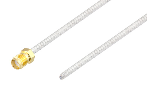 SMA Female to Straight Cut Lead Test Probe Cable Using PE-SR405FL Coax