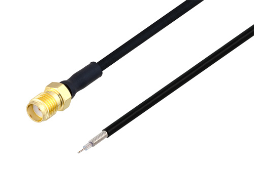 SMA Female to Trimmed Lead Test Probe Cable Using PE-SR405FLJ Coax