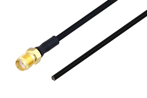 SMA Female to Straight Cut Lead Test Probe Cable Using PE-SR405FLJ Coax