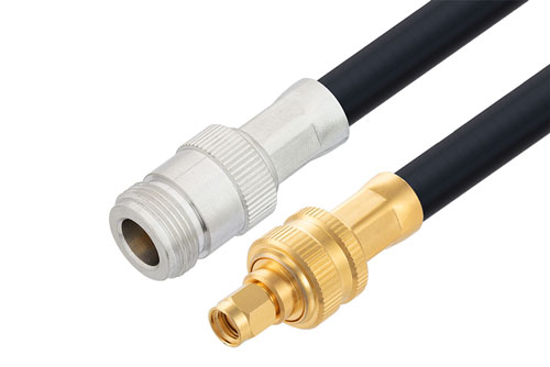 N Female to Reverse Polarity SMA Plug Low Loss Cable Using LMR-400 Coax