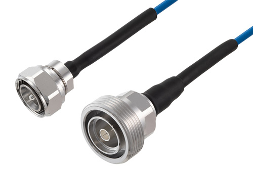 4.3-10 Male to 7/16 DIN Female Low PIM Cable Using TFT-402 Coax Using Times Microwave Components