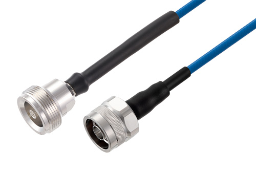 4.1/9.5 Mini DIN Female to N Male Low PIM Cable Using TFT-5G-402 Coax Using Times Microwave Components