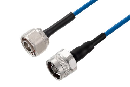 4.1/9.5 Mini DIN Male to N Male Low PIM Cable Using TFT-5G-402 Coax Using Times Microwave Components