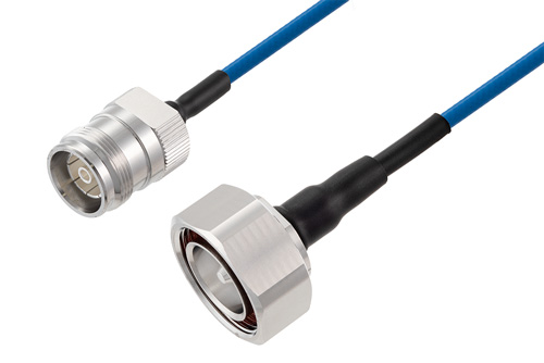 4.3-10 Female to 7/16 DIN Male Low PIM Cable Using TFT-5G-402 Coax Using Times Microwave Components