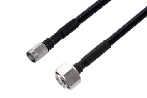 NEX10 Male to 4.3-10 Male Low PIM Cable Using 1/4 inch Superflexible Coax with HeatShrink, LF Solder
