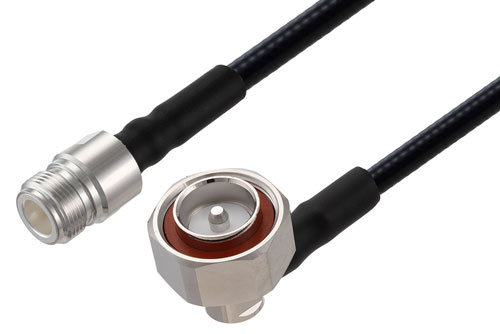 7/16 DIN Male Right Angle to N Female Cable Using SPF-250 Coax