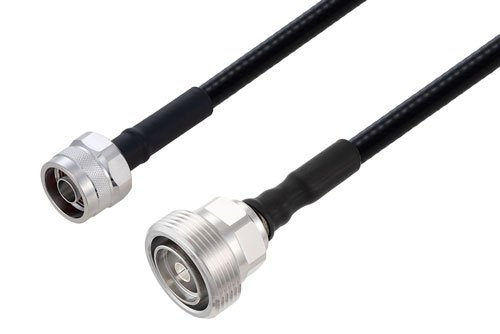 7/16 DIN Female to N Male Cable Using SPF-250 Coax