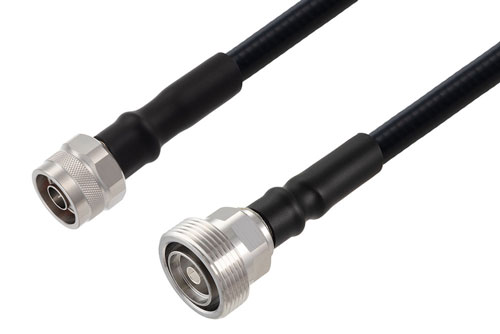 7/16 DIN Female to N Male Cable Using SPF-375 Coax