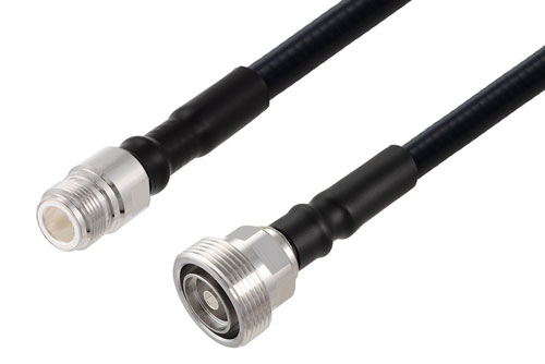 7/16 DIN Female to N Female Cable Using SPF-375 Coax