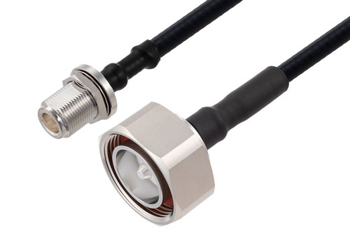 7/16 DIN Male to N Female Bulkhead Cable Using SPO-250 Coax