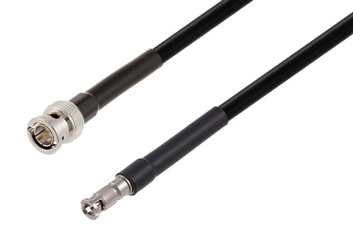 75 Ohm BNC Male to 75 Ohm HD-BNC Male 12G SDI Cable Using 75 Ohm 4694R-BK Coax