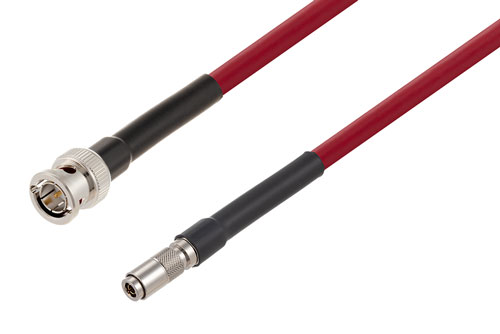 75 Ohm BNC Male to 75 Ohm 1.0/2.3 Male 12G SDI Cable Using 75 Ohm 4694R-RD Coax