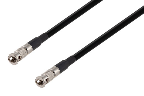75 Ohm HD-BNC Male to 75 Ohm HD-BNC Male 12G SDI Cable Using 75 Ohm 4855R-BK Coax