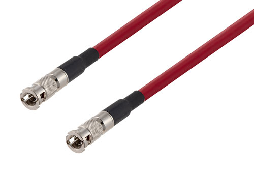75 Ohm HD-BNC Male to 75 Ohm HD-BNC Male 12G SDI Cable Using 75 Ohm 4855R-RD Coax