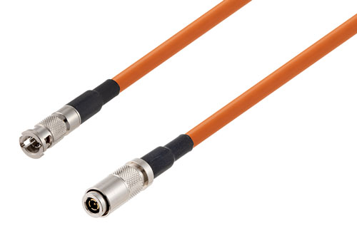 75 Ohm HD-BNC Male to 75 Ohm 1.0/2.3 Male 12G SDI Cable Using 75 Ohm 4855R-OR Coax