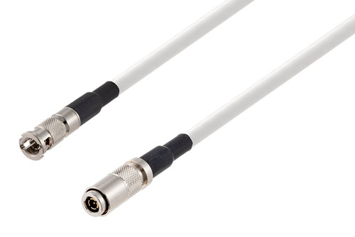 75 Ohm HD-BNC Male to 75 Ohm 1.0/2.3 Male 12G SDI Cable Using 75 Ohm 4855R-WH Coax