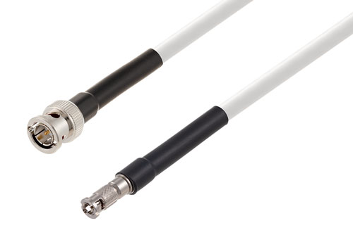 75 Ohm BNC Male to 75 Ohm HD-BNC Male 6G SDI Cable Using 75 Ohm 1694A-WH Coax