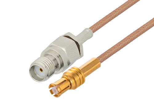 Reverse Polarity MCX Male to SMA Female Cable Using RG178 Coax