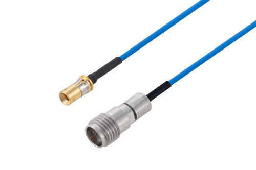 Mini SMP Male to 2.92mm VITA 67 Cable Using PE-P047HF Coax with HeatShrink