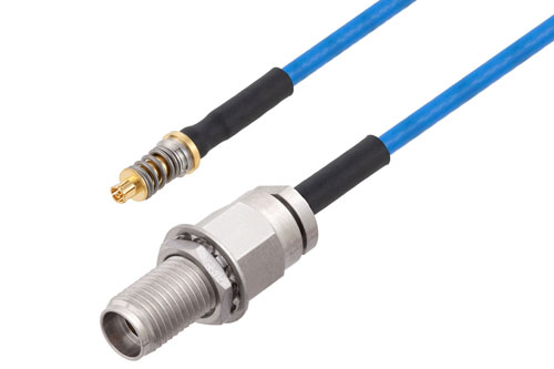 Mini SMP Female to 2.92mm Female VITA 67 Cable Using PE-P086HF Coax with HeatShrink