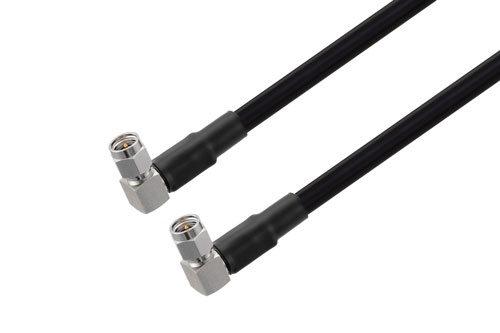 SMA Male Right Angle to SMA Male Right Angle Low Loss Cable Using TCOM-240 Coax with Times Microwave Components