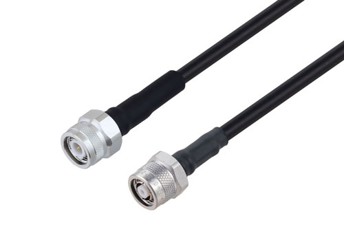 TNC Male to Reverse Polarity TNC Plug Low Loss Cable Using TCOM-240 Coax with Times Microwave Components
