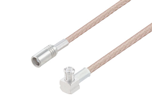 MCX Plug Right Angle to MCX Jack using RG316 Coax Cable