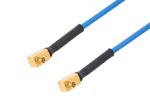 SMPS Female Right Angle to SMPS Female Right Angle Cable 6 Inch Length Using PE-P047HF Coax