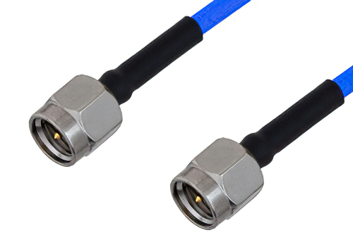 SMA Male to SMA Male Cable 50 cm Length Using PE-086FLEX Coax , LF Solder