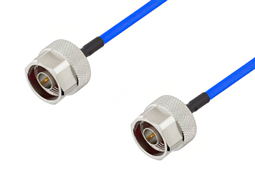 N Male to N Male Cable 12 Inch Length Using PE-141FLEX Coax, RoHS