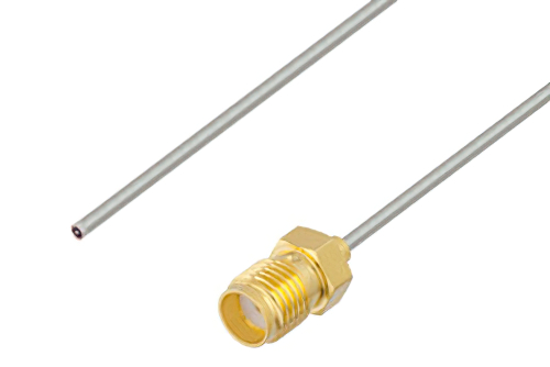Pigtail Test Probe Cable SMA Female to Straight Cut Lead Using PE-047SR Coax, RoHS