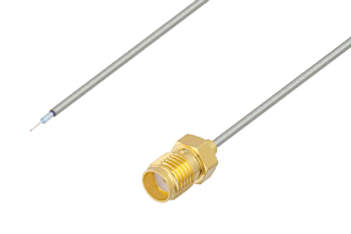 Pigtail Test Probe Cable SMA Female to Pre-Trimmed Lead 9 Inch Length Using PE-SR047TN Coax, RoHS