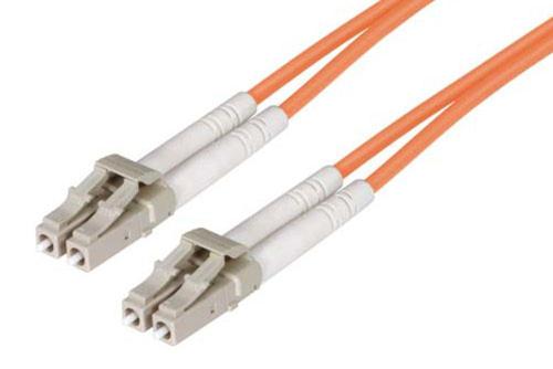 Fiber Optic Patch Cable, Duplex LC UPC to LC UPC, MM OM1, 2.0mm LSZH, Orange