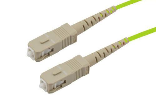 Fiber Optic Patch Cable, Simplex SC UPC to SC UPC, MM OM5, 2.0mm Plenum, Lime Green