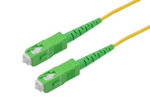 Fiber Optic Patch Cable, Simplex SC APC to SC APC, SM OS2, 2.0mm Riser, Yellow