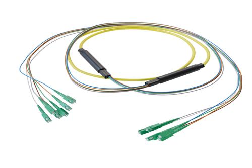 6-Fiber SC APC to SC APC, OS2 Single Mode Distribution Cable, 5.0mm ...